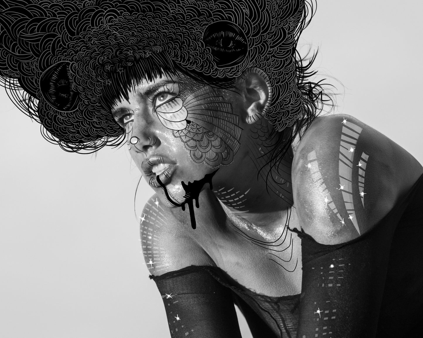The Illustrated: "Sandra Bérubé by Bonnie Baker" (38 x 30.5cm) - Exhibition Display Discounted Print (UK Delivery / London Pick-Up Only, Ill-EDDP-GSB)