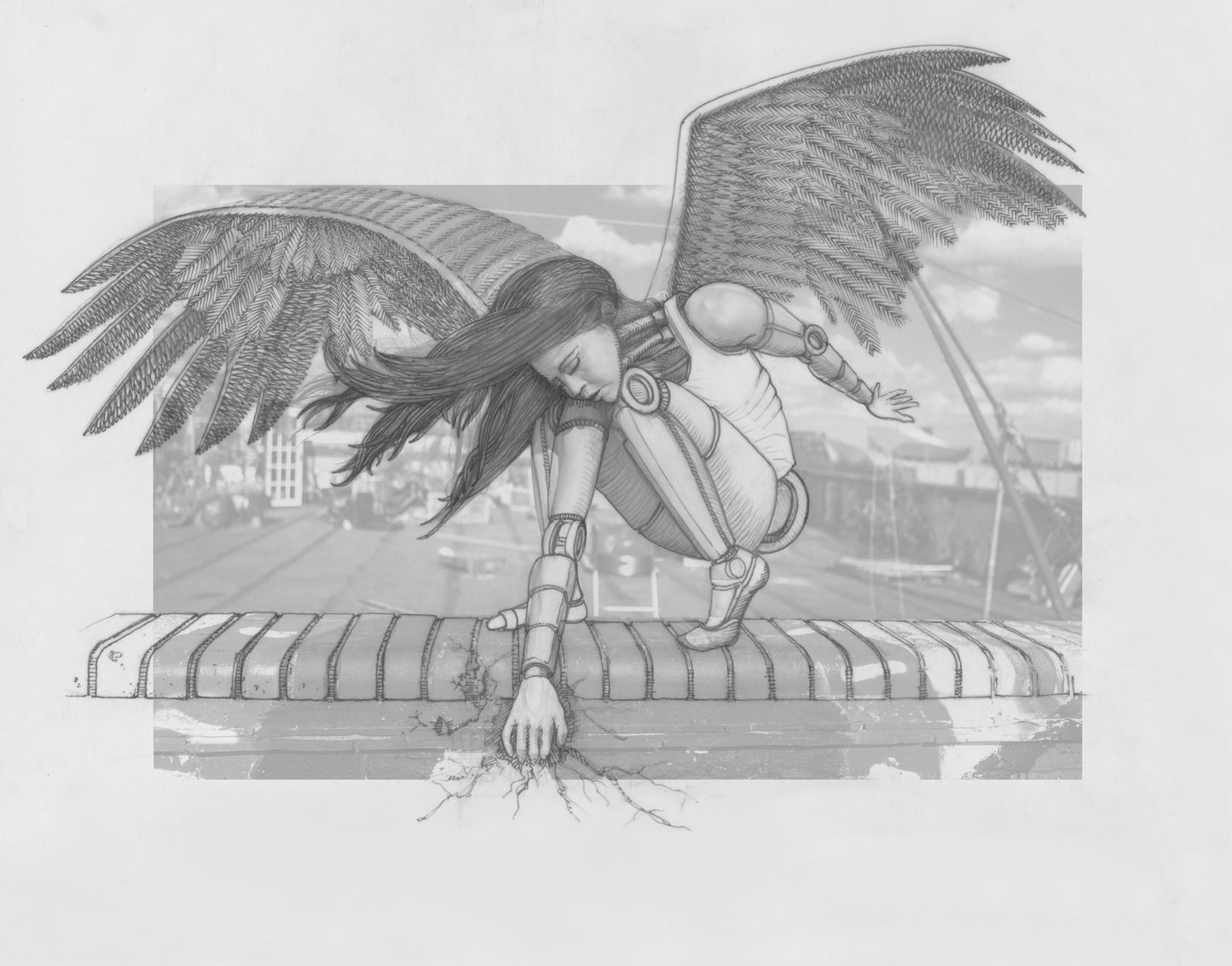 The Illustrated: "Lucia Tong by Luke Moss" (42 x 53.5 cm) - Exhibition Display Discounted Print (UK Delivery / London Pick-Up Only, Ill-EDDP-GSB)